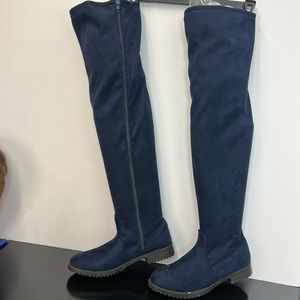 Rouge New With Tags Blue Over The Knee Boots